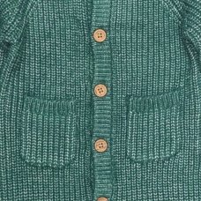 GX549: Baby Rib Knit Raglan Sleeve All In One and Hat Outfit- Green (0-6 Months)